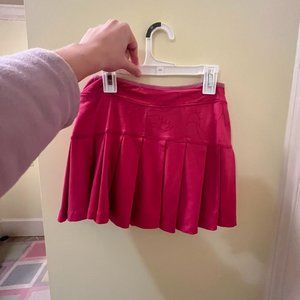 Pink pleated tennis skirt